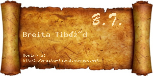 Breita Tibád névjegykártya